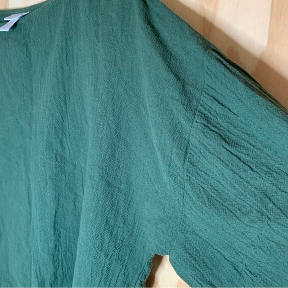 Soft Surroundings Green Dolman Sleeve 100% Cotton Cottagecore Top - Picture 4 of 9